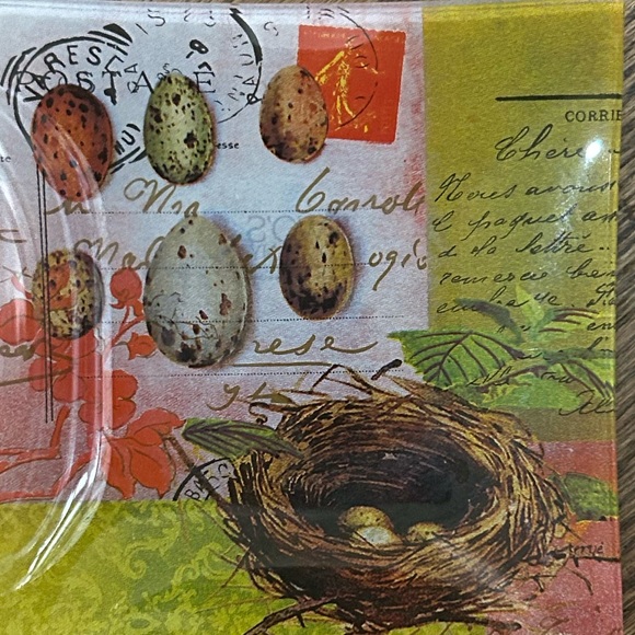 Rare Vintage Two’s Company glass serving Dish or decorative  accent 6”X 6” - Picture 2 of 3